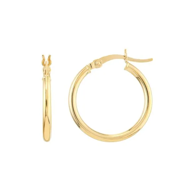 14 Karat Yellow Gold 20Mm Round Tube Polished Hoop Earrings Confer’s Jewelers Bellefonte, PA