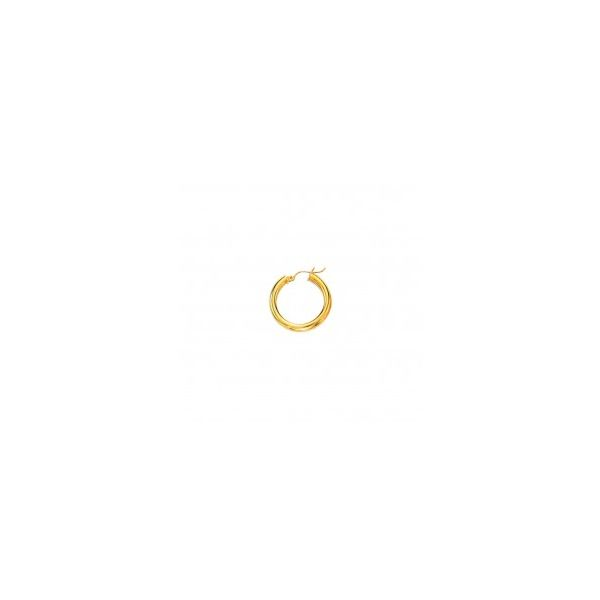14 Karat Yellow Gold 15Mm Small Tube Hoop Earrings Confer’s Jewelers Bellefonte, PA