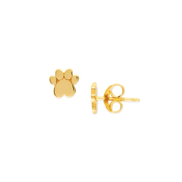 14 Karat Yellow Gold Heart Dog Paw Stud Earrings Confer’s Jewelers Bellefonte, PA