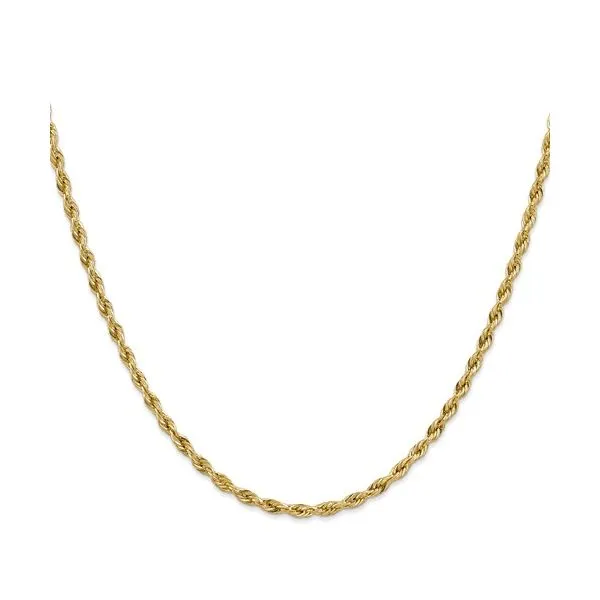 10 Karat Yellow Gold 3MM Semi-Solid Rope Chain - 20