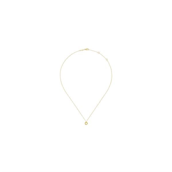 14K Yellow Gold Plain and Bujukan Beaded Interlocking Circles Pendant Necklace Image 2 Confer’s Jewelers Bellefonte, PA