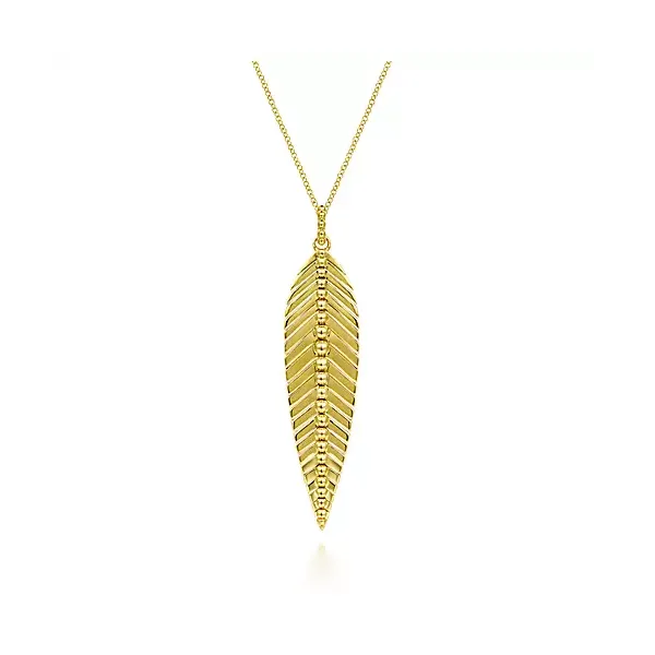 14K Yellow Gold Leaf Pendant Necklace Confer’s Jewelers Bellefonte, PA