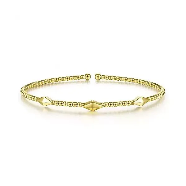 14 Karat Yellow Gold Bujukan Pyramid Stations Bangle Confer’s Jewelers Bellefonte, PA