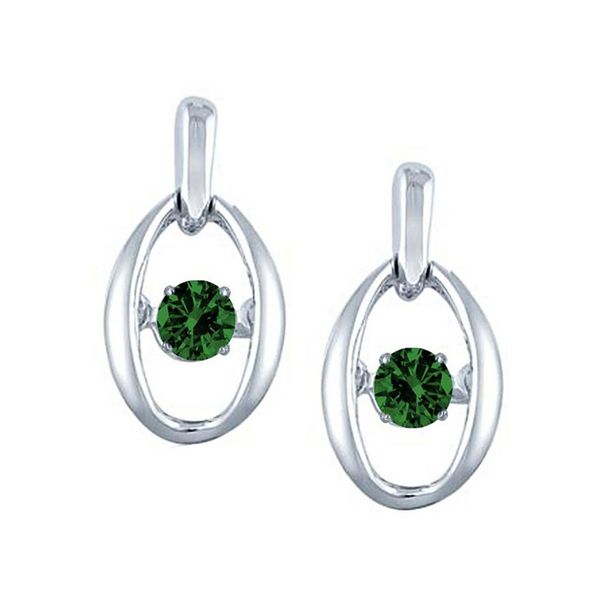 Sterling Silver Dancing Created Emerald Earrings Confer’s Jewelers Bellefonte, PA