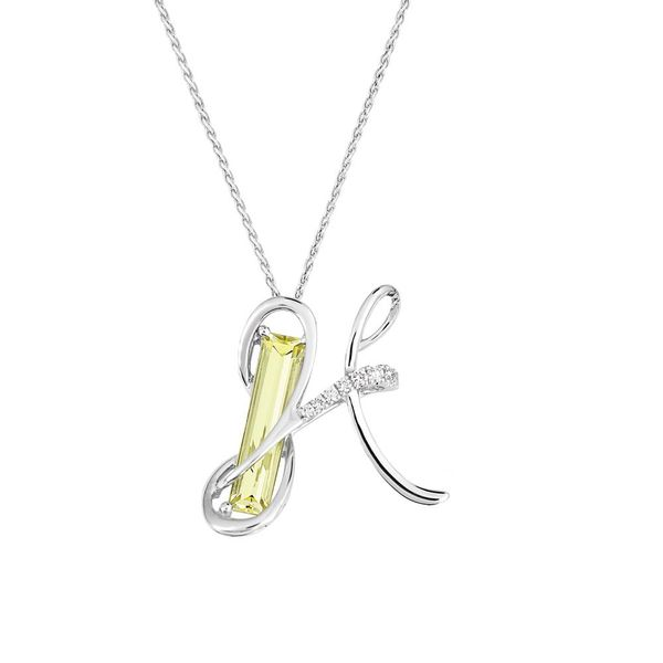 Sterling Silver Lab Grown Yellow Sapphire Initial Pendant Confer’s Jewelers Bellefonte, PA