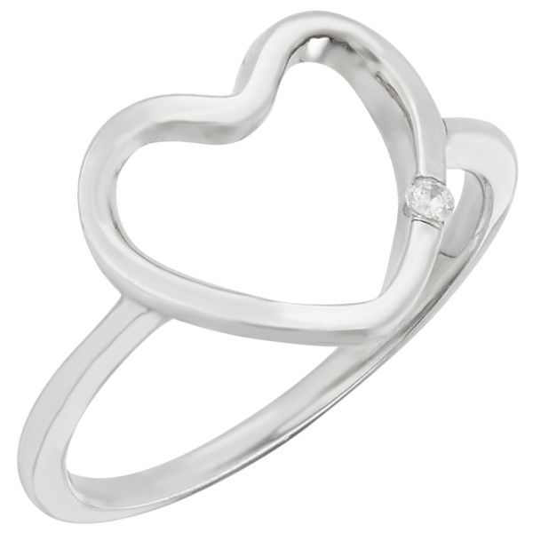 Sterling Silver Diamond Heart Ring Confer’s Jewelers Bellefonte, PA