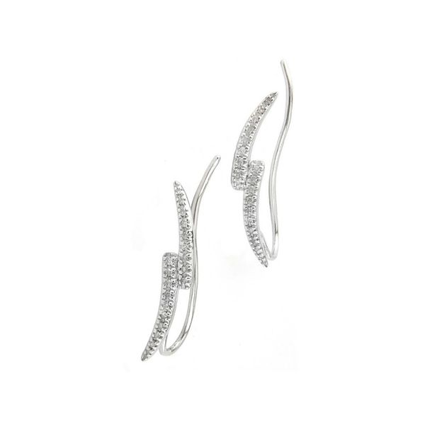 Sterling Silver Diamond Ear Climber Earrings Confer’s Jewelers Bellefonte, PA