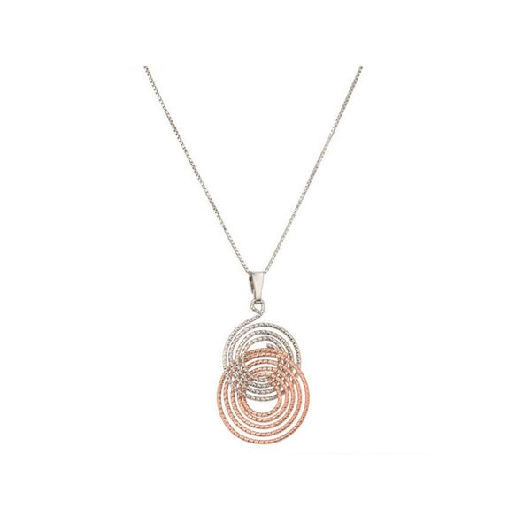 Sterling Silver With Rose Gold Overlay Circle Pendant Confer’s Jewelers Bellefonte, PA