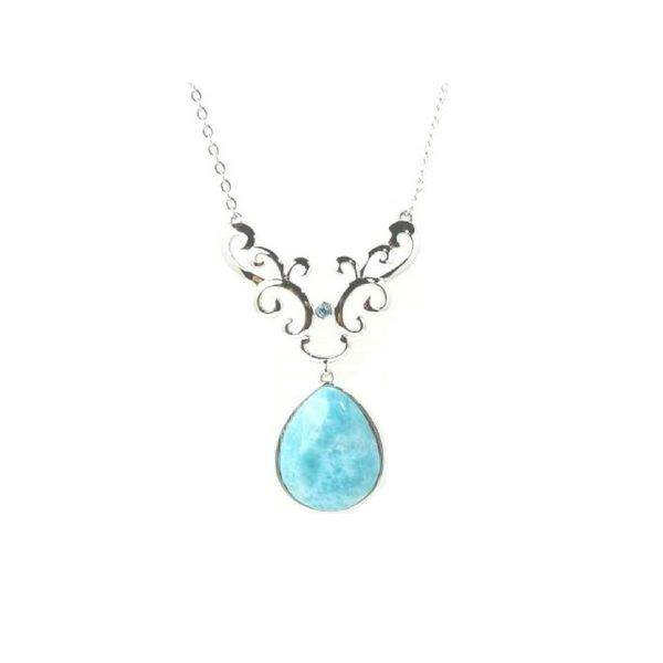 Sterling Silver Larimar & Blue Topaz Necklace Confer’s Jewelers Bellefonte, PA