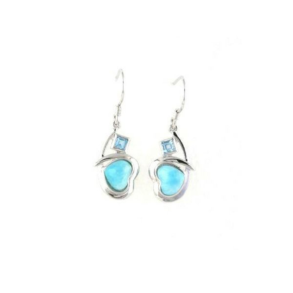 Sterling Silver Larimar & Blue Topaz Earrings Confer’s Jewelers Bellefonte, PA