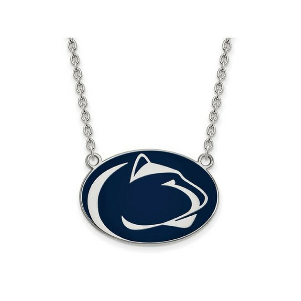 Sterling Silver Large Penn State Lions Head Logo Necklace Confer’s Jewelers Bellefonte, PA