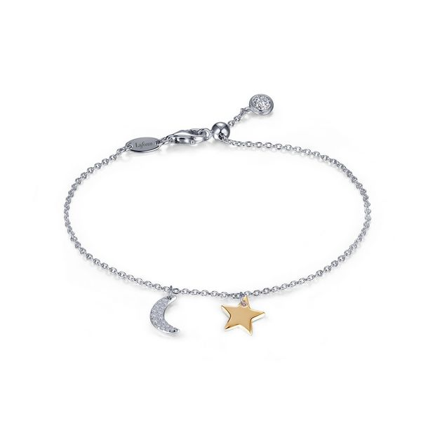 Sterling Silver and Simulated Diamond Moon and Star Bracelet Confer’s Jewelers Bellefonte, PA