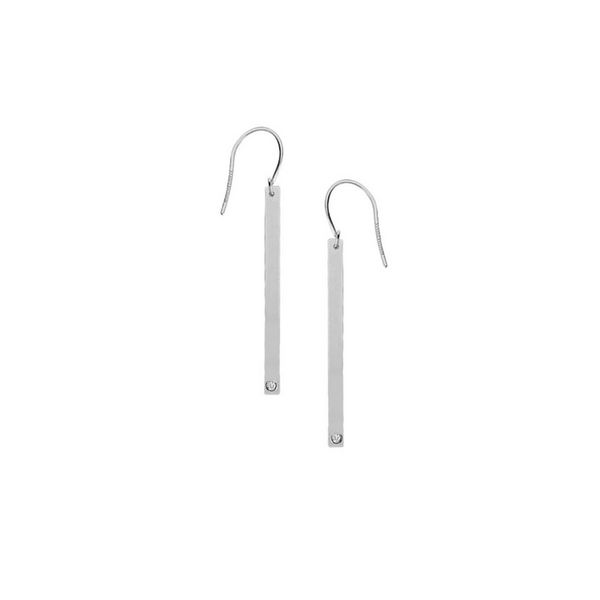Sterling Silver CZ Bar Earrings Confer’s Jewelers Bellefonte, PA
