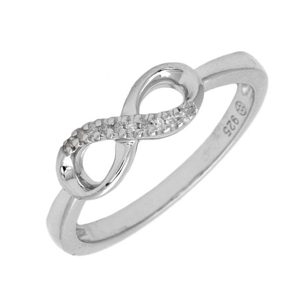 Sterling Silver Infinity Single Micro Pave Diamond Ring Confer’s Jewelers Bellefonte, PA