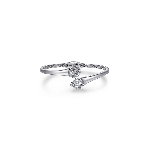 925 Sterling Silver Bypass Bangle with White Sapphire Pave Confer’s Jewelers Bellefonte, PA