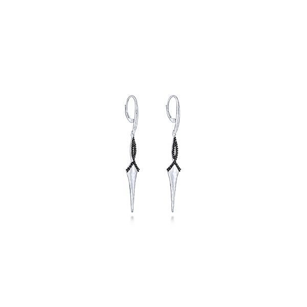 925 Sterling Silver Black Spinel Spike Drop Earrings Confer’s Jewelers Bellefonte, PA