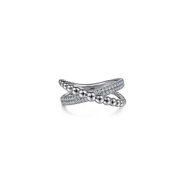 925 Sterling Silver White Sapphire Bujukan Criss Cross Ring Confer’s Jewelers Bellefonte, PA
