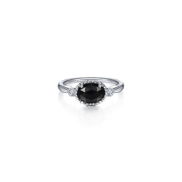 925 Sterling Silver Oval Onyx and Diamond Ring Confer’s Jewelers Bellefonte, PA