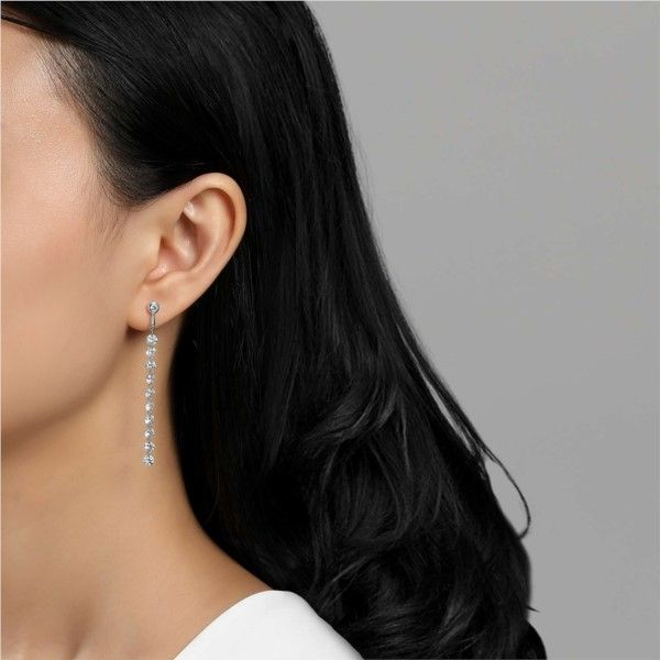 Lafonn Frameless Fancy Dangle Earrings Image 2 Confer’s Jewelers Bellefonte, PA
