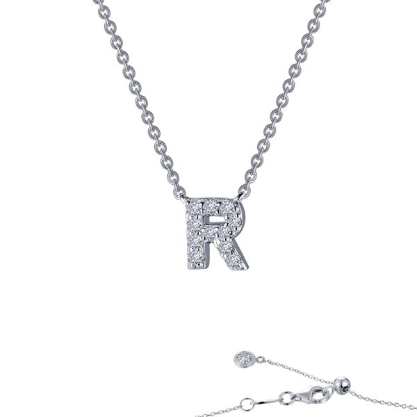Lafonn Letter R Pendant Necklace Confer's Jewelers Bellefonte, PA