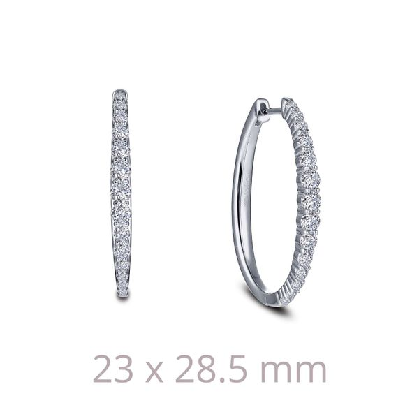 Lafonn 1.16 CTW Oval Hoop Earrings Confer’s Jewelers Bellefonte, PA