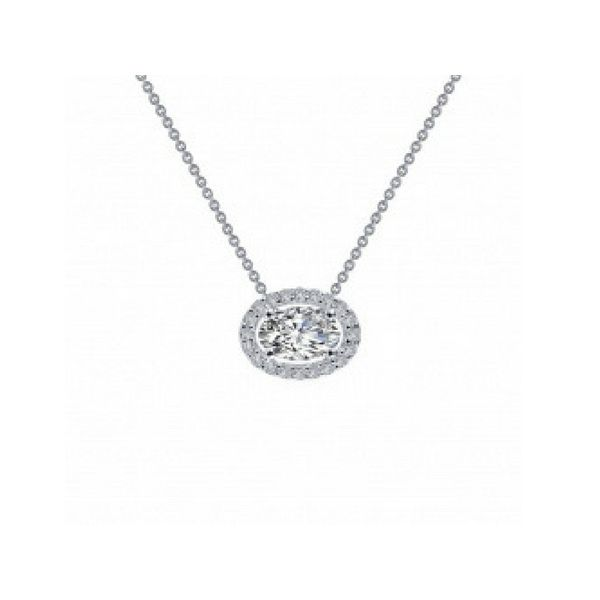 Lafonn 0.63 CTW Oval Halo Necklace Confer’s Jewelers Bellefonte, PA
