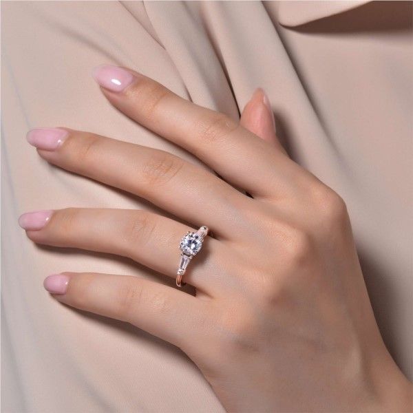 Lafonn Three-Stone Engagement Ring Image 2 Confer’s Jewelers Bellefonte, PA