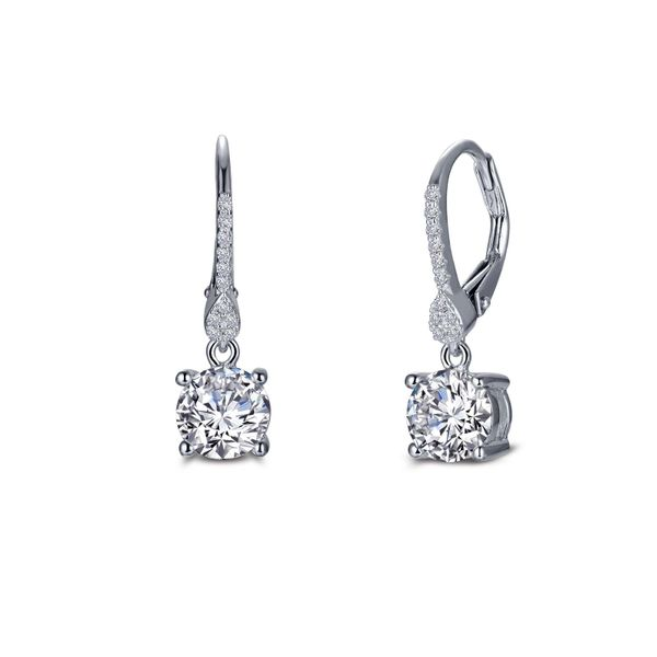Lafonn Leverback Solitaire Drop Earrings Confer’s Jewelers Bellefonte, PA