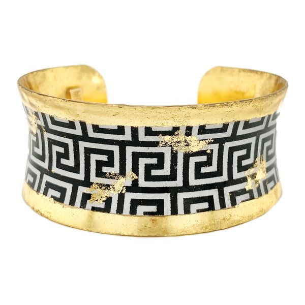 Black and White Greek Key Corset Style Bracelet Confer’s Jewelers Bellefonte, PA