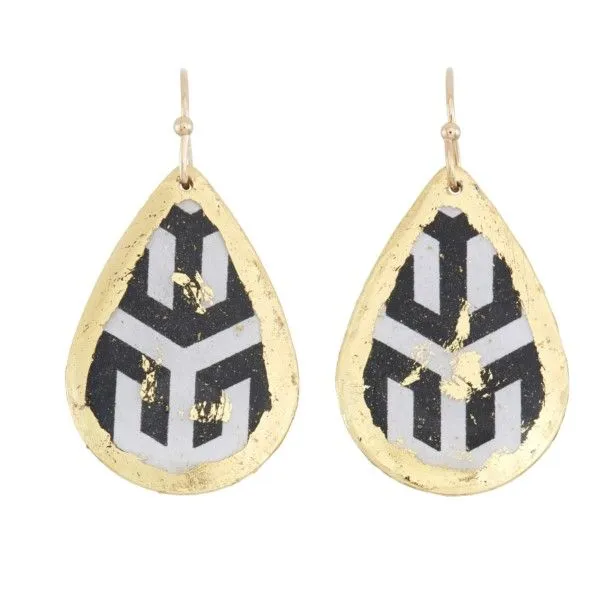 Black and White Hera Small Teardrop Earrings Confer’s Jewelers Bellefonte, PA