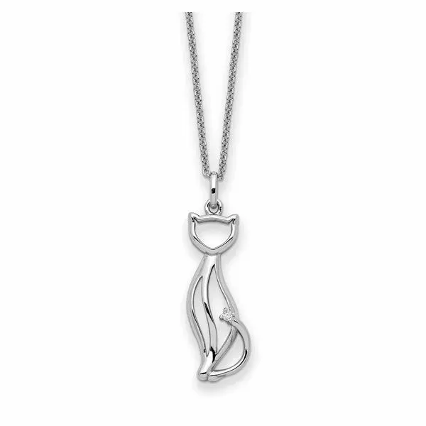 Sterling Silver Purrfect Love Cat Pendant Confer’s Jewelers Bellefonte, PA