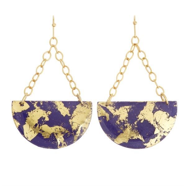 Purple and Gold Half Circle Earings Confer’s Jewelers Bellefonte, PA