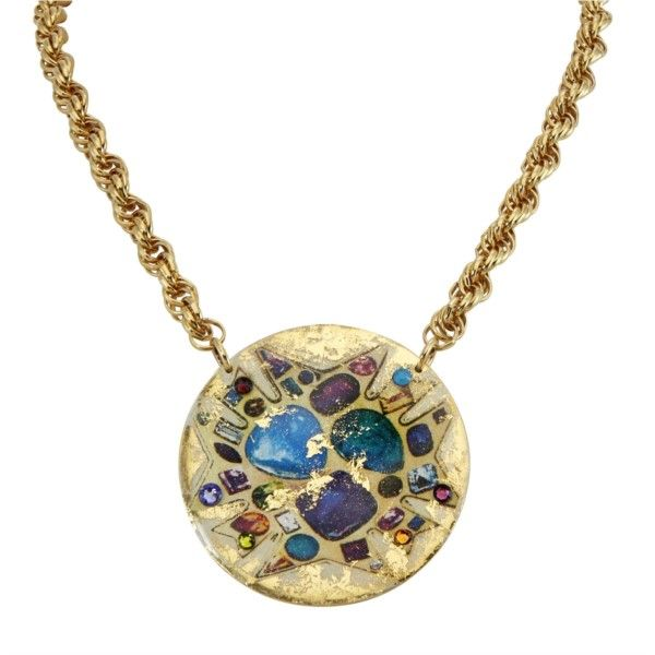 Bejeweled Disc Necklace - Cream Confer’s Jewelers Bellefonte, PA