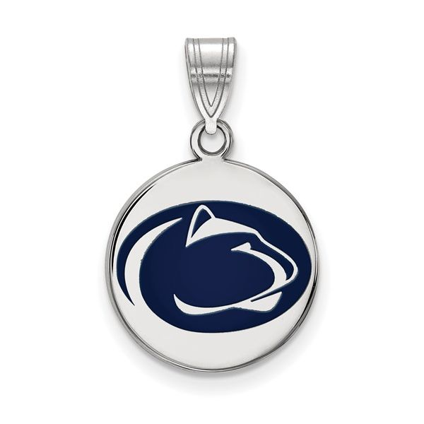 Sterling Silver Penn State University Medium Enamel Disc Pendant Confer’s Jewelers Bellefonte, PA