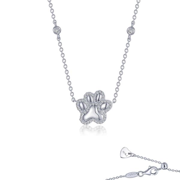 Lafonn Puffy Paw Print Necklace Confer’s Jewelers Bellefonte, PA