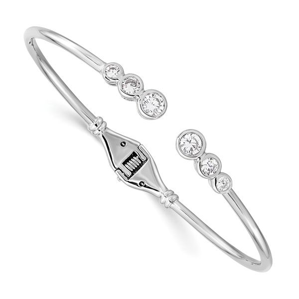 Sterling Silver CZ Hinged Bangle Bracelet Confer’s Jewelers Bellefonte, PA