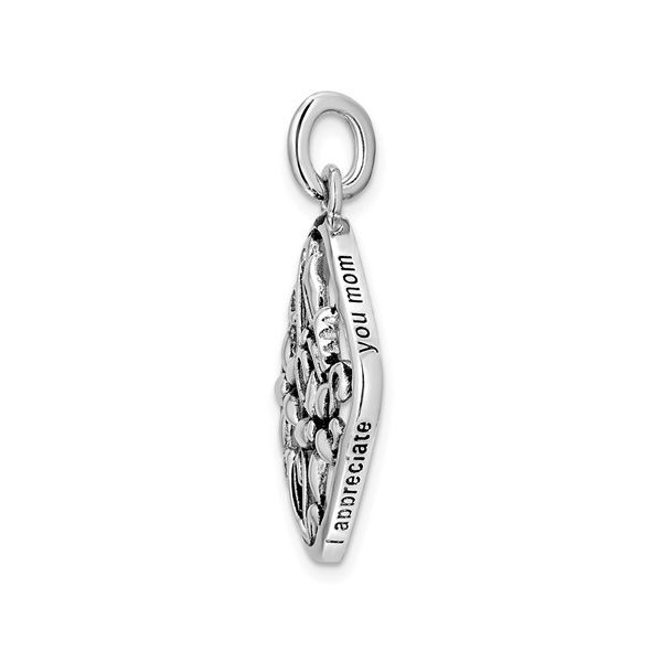 Sterling Silver Antiqued I Appreciate You Mom Pendant Image 2 Confer’s Jewelers Bellefonte, PA