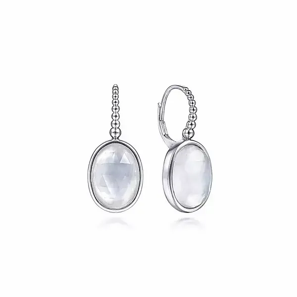 Sterling Silver Rock Crystal and White Mother of Pearl Drop Earrings Confer’s Jewelers Bellefonte, PA