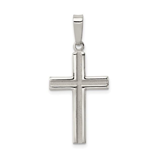 Sterling Silver Polished and Matte Finish Cross Pendant Confer’s Jewelers Bellefonte, PA