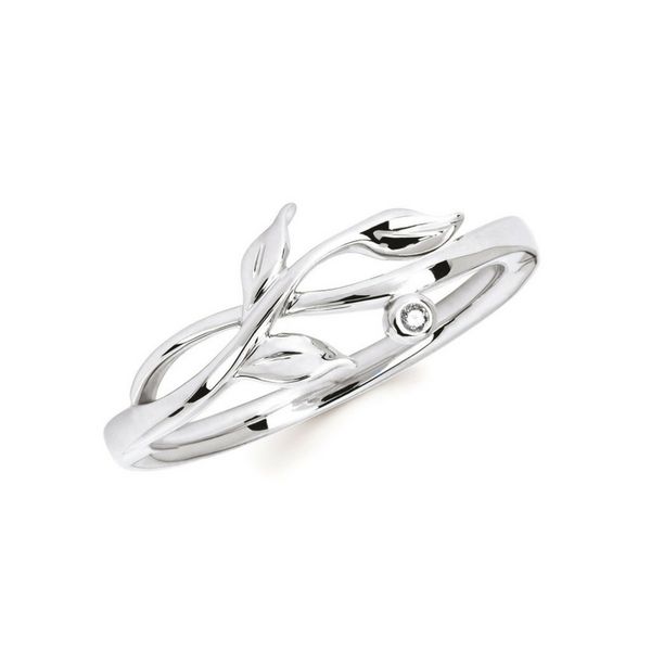 Diva Diamonds® Vine Ring In Sterling Silver With .01 Ct. Diamond Confer’s Jewelers Bellefonte, PA