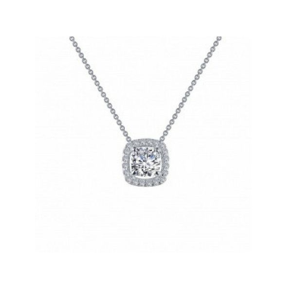 Cushion-Cut Halo Necklace Confer’s Jewelers Bellefonte, PA