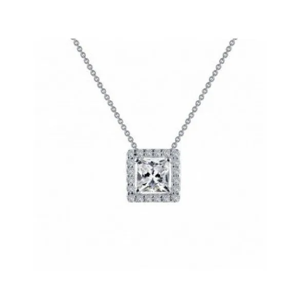 Lafonn Princess-Cut Halo Necklace Confer’s Jewelers Bellefonte, PA