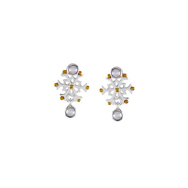Sterling Silver Snowflake Lace Earrings Confer's Jewelers Bellefonte, PA