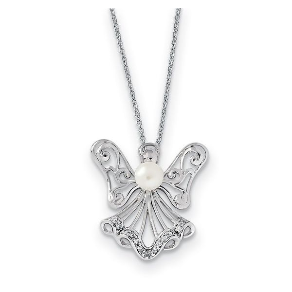 Sterling Silver Angel of Purity Pearl and CZ Pendant Confer’s Jewelers Bellefonte, PA