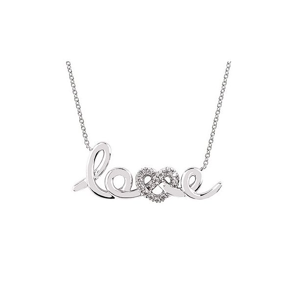 Sterling Silver Love Knot Diamond Necklace Confer’s Jewelers Bellefonte, PA