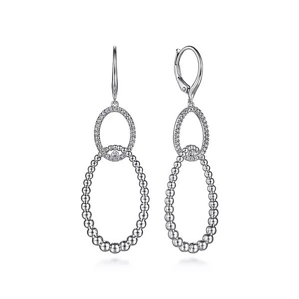 925 Sterling Silver White Sapphire Bujukan Drop Earrings Confer’s Jewelers Bellefonte, PA