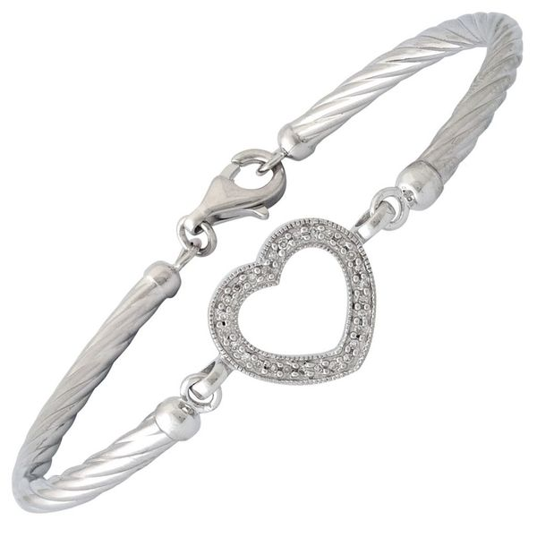 Sterling Silver Diamond Heart Bracelet Confer’s Jewelers Bellefonte, PA