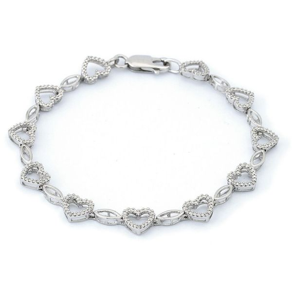 Sterling Silver Diamond Heart Bracelet Confer’s Jewelers Bellefonte, PA