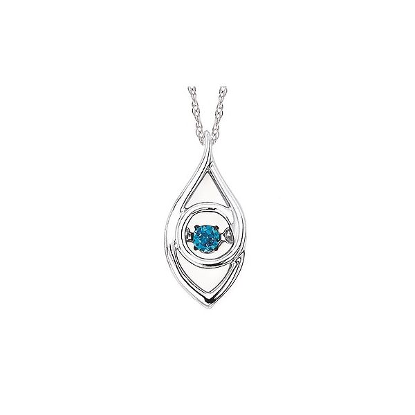 Sterling Silver Dancing Blue Diamond Pendant Confer's Jewelers Bellefonte, PA