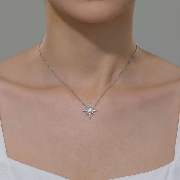 Lafonn Sunburst Necklace Image 2 Confer’s Jewelers Bellefonte, PA